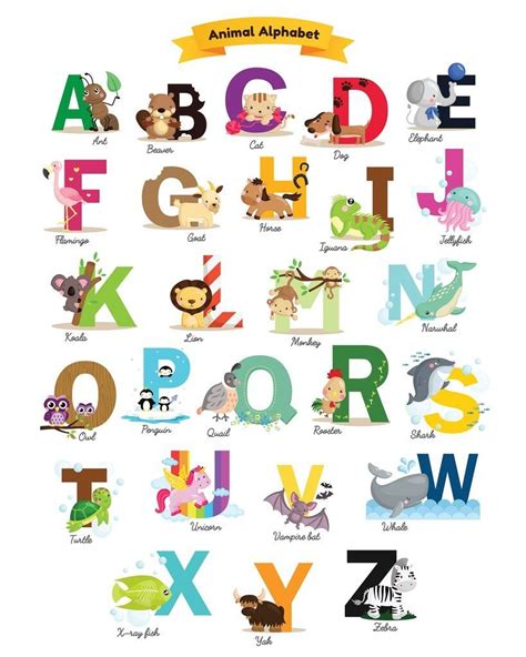 Animal Alphabet Letters Printable