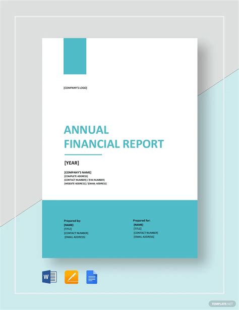 Annual Financial Report Template Word
