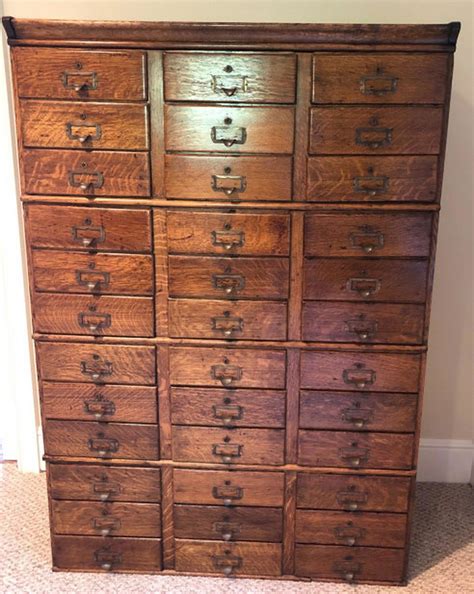 Antique Card Catalog Cabinet
