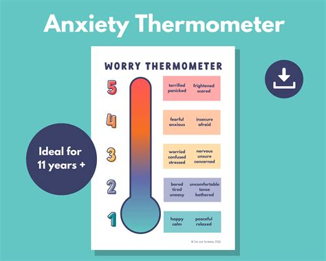 Anxiety Thermometer Free Printable