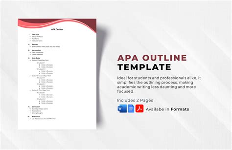 Apa Outline Template Word