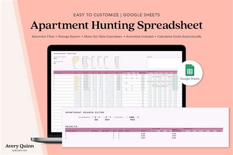 Apartment Hunting Google Sheet Template