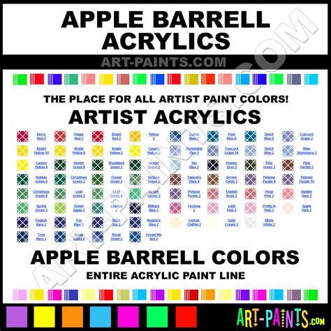 Apple Barrel Paint Color Chart