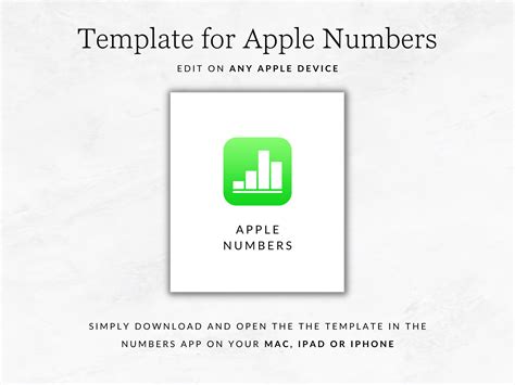 Apple Numbers Template