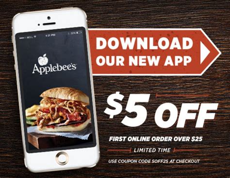 Applebees 5 Off 25 Printable