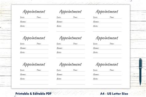 Appointment Cards Templates
