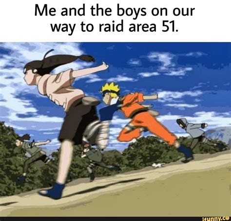 Area 51 Naruto Run Shadow Clone Meme Template