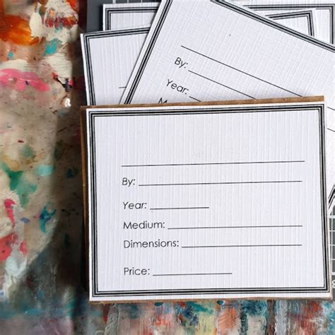 Art Museum Label Template