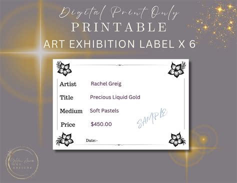 Art Show Labels Template