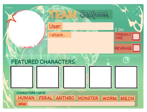 Artfight Card Template