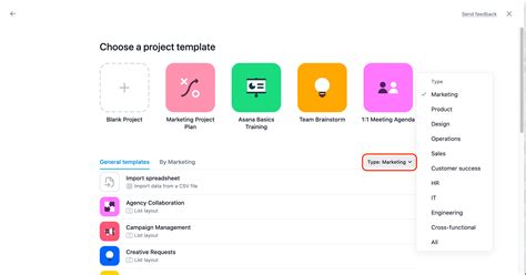 Asana Template Project