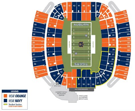 Auburn University Football Seating Chart
