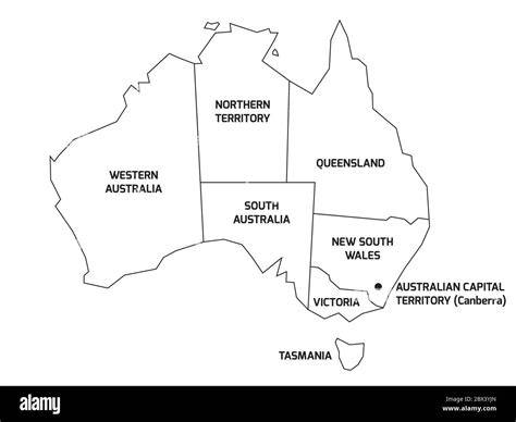 Australia Map Black And White Printable