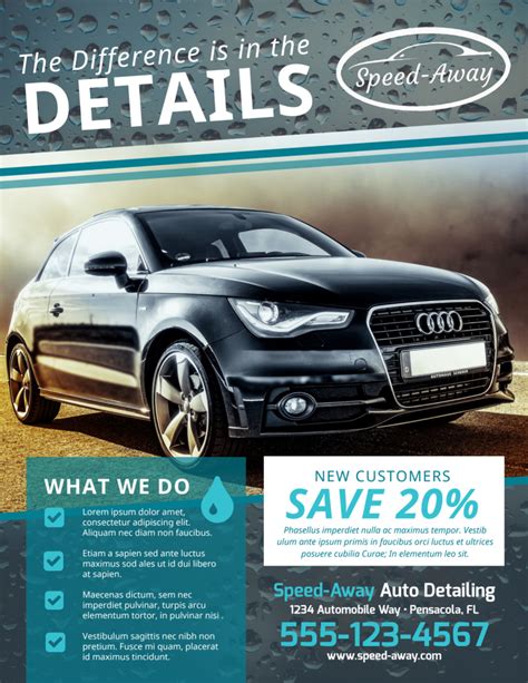 Auto Detailing Flyer Templates Free