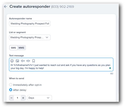 Autoresponder Template Message