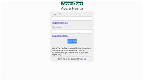 Avera Chart Login Portal