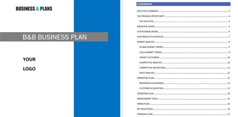 B&b Business Plan Template