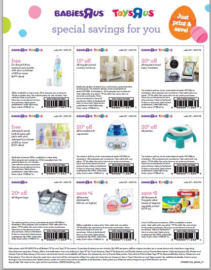 Babies R Us Printable Coupons January 2015