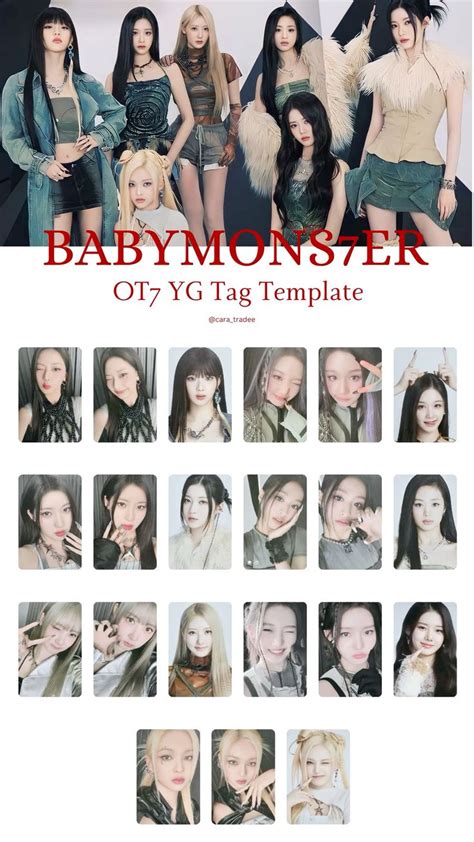 Babymonster Photocard Template