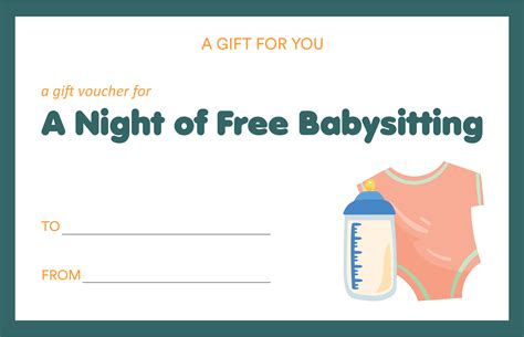 Babysitting Coupon Printable