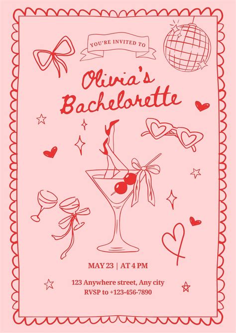 Bachelorette Invite Templates