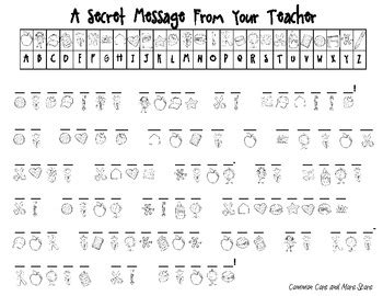 Back To School Handwriting Secret Message Printable