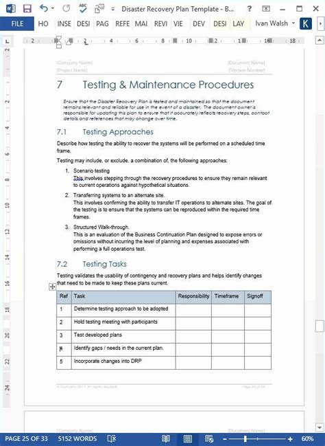 Backup Restoration Testing Template