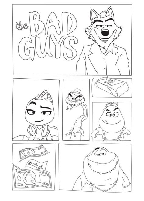 Bad Guys Coloring Page