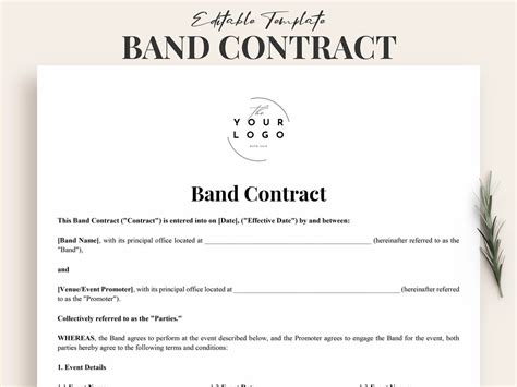Band Contract Template