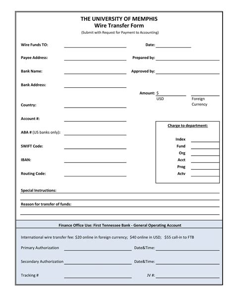 Bank Transfer Template