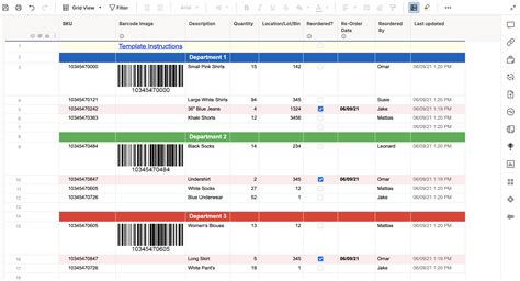 Barcode Inventory System Excel Template