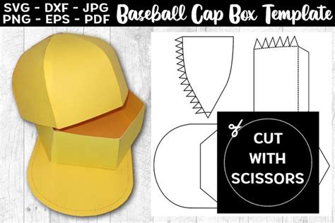 Baseball Cap Gift Box Template Free
