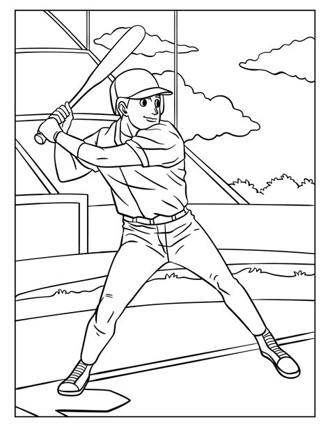 Baseball Coloring Page Printable