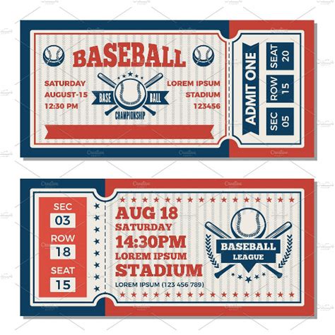Baseball Ticket Template Free