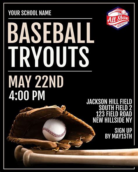 Baseball Tryout Template