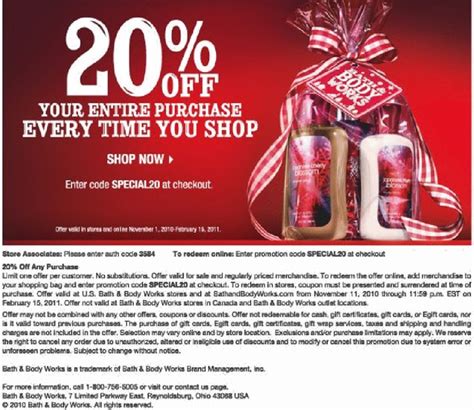 Bath And Body Works Free Printable Coupons 2014