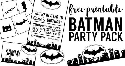Batman Party Printables Free
