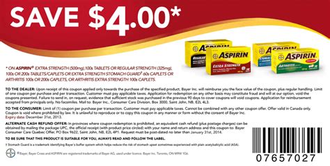 Bayer Aspirin Coupons Printable