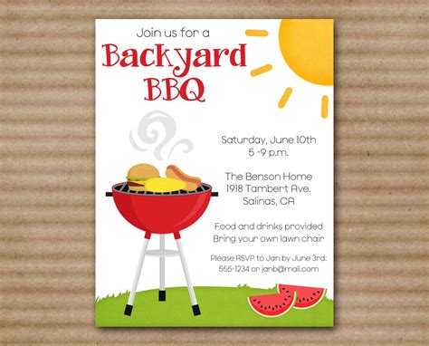 Bbq Invite Template