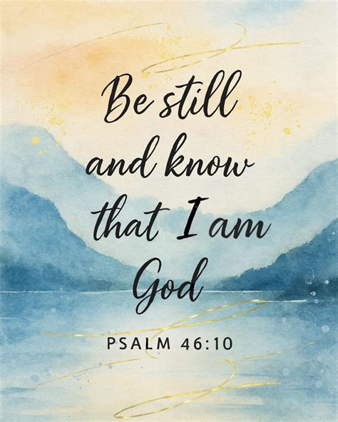 Be Still And Know That I Am God Free Printable
