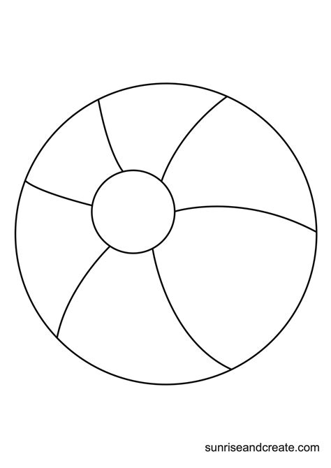 Beach Ball Craft Template