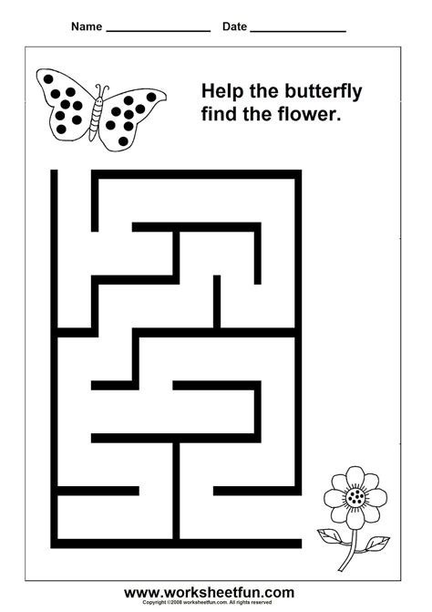 Beginner Mazes Printable
