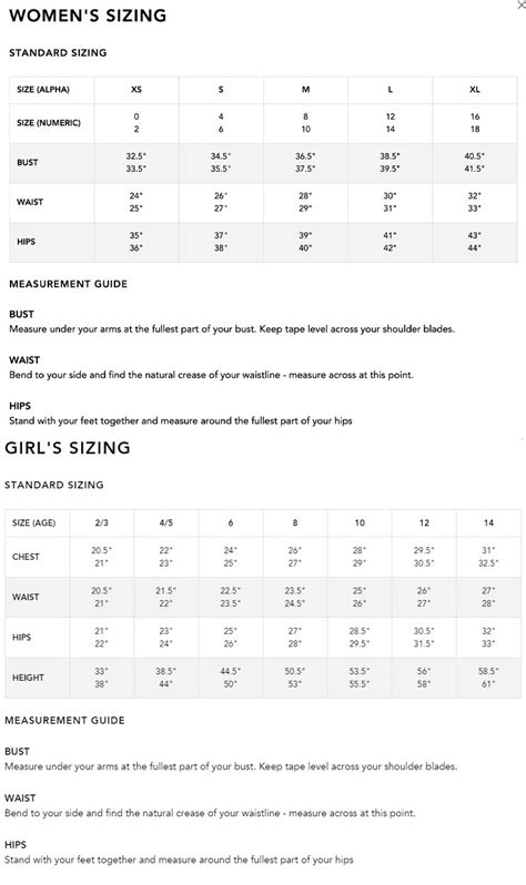 Bella Dahl Size Chart
