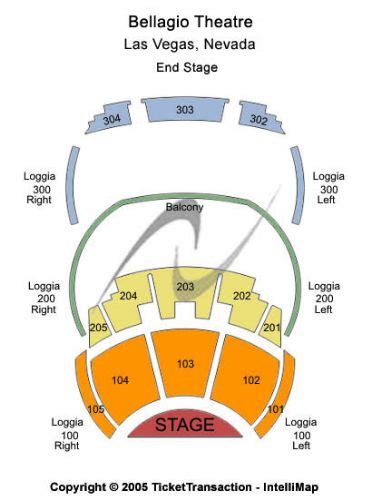 Bellagio Theater Seating Chart