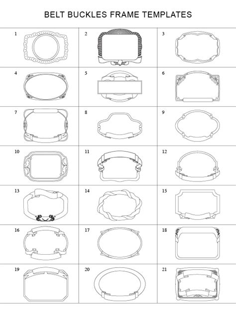 Belt Buckle Design Template