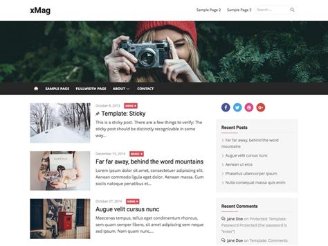 Best Blog Templates Wordpress