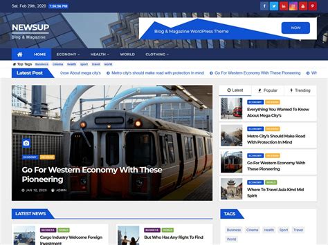 Best News Template Wordpress