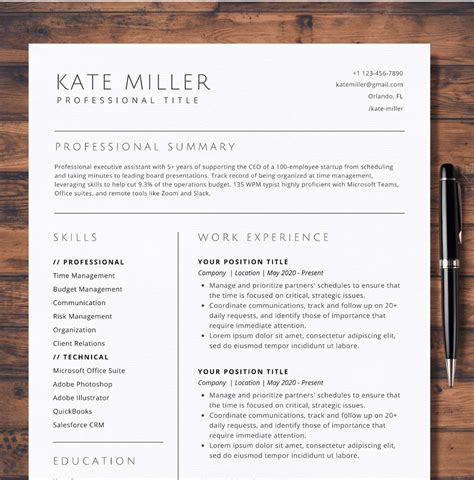 Best Resume Template Google Docs