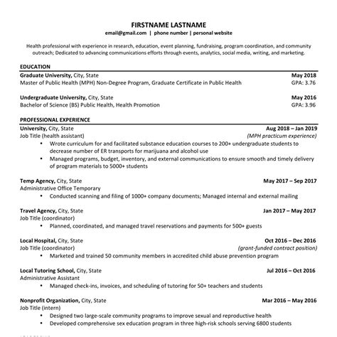 Best Resume Template Reddit