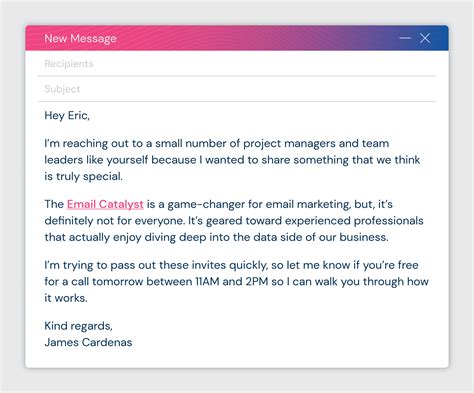 Best Sales Email Template